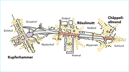 Gemeinsame Finanzierung der Siedlungsverbindungen über die Autobahn A2 in Luzern-Süd