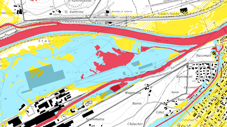 Geoinformation Geodaten, Gefahrenkarte