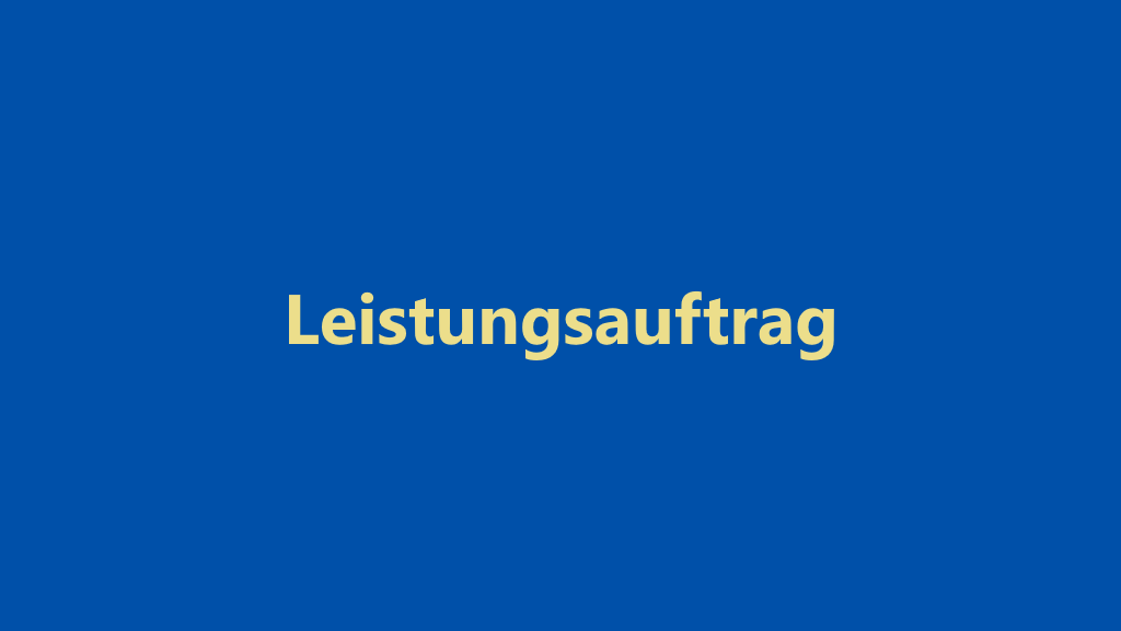 Organisation, Leistungsauftrag